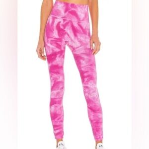 Free People Movement Good Karma tie-dye leggings in azalea pink